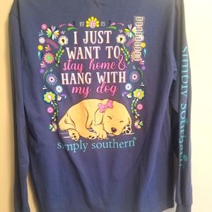 Simply Southern T-shirt, long sleeved,  NWT, size medium, blue